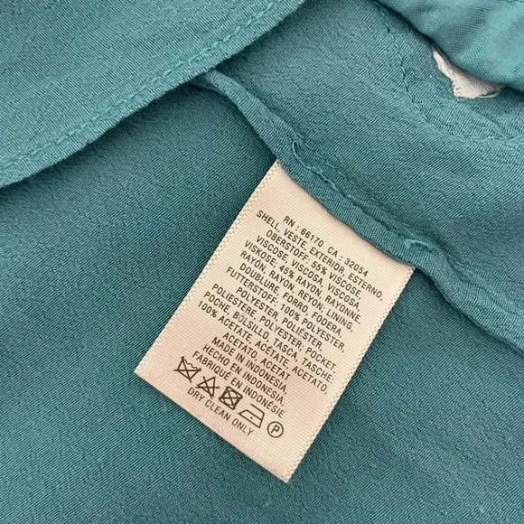 Anthropologie elevenses teal cardigan wrap blazer - Picture 7 of 9
